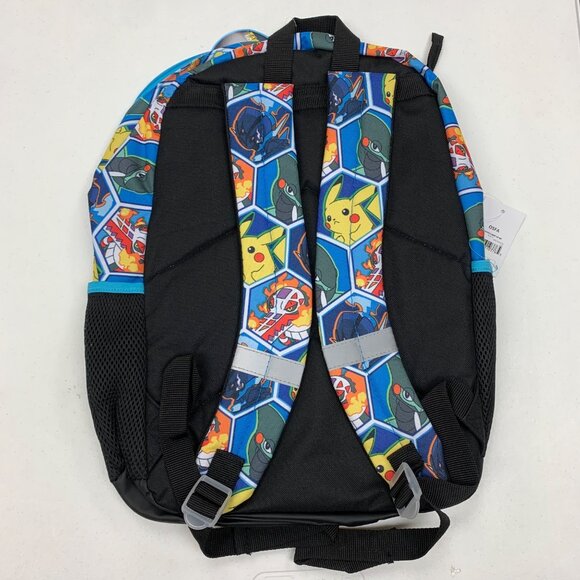 Pokemon Pikachu Backpack Kids 17-Inch Flashing Lights Trading Card Pack Bioworld - Picture 3 of 7